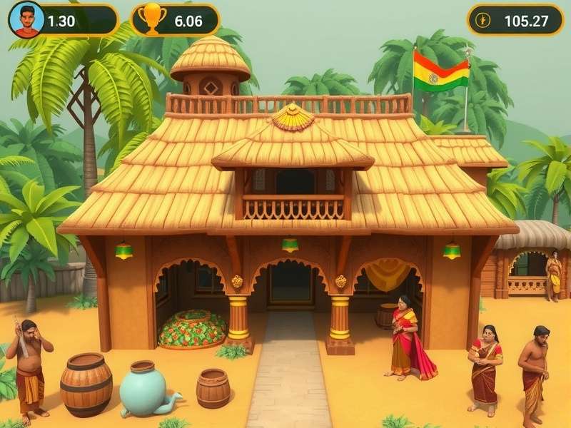 Traditional Indian Dwelling gameplay screenshot showing house construction